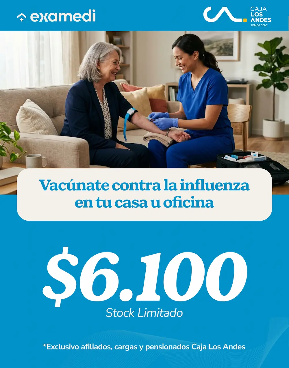 Vacunación contra la influenza a domicilio